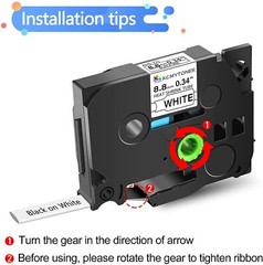 10PK HSE221 Shrink Tube Label Tape Compatible Brother PTE300 PT-E500 E800W 8.8mm