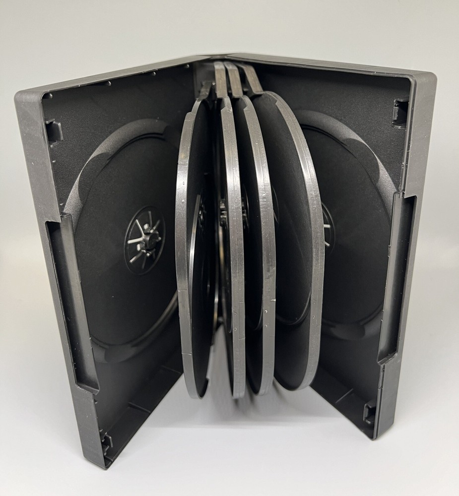 2 PCS TOP QUALITY 9-Disc DVD CASE, BLACK 1 1/4″ (33MM) SPINE, DH9