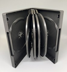 2 PCS TOP QUALITY 9-Disc DVD CASE, BLACK 1 1/4″ (33MM) SPINE, DH9