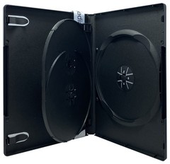 100 STANDARD Black Triple 3 Disc DVD Cases & 100 Matte Inserts
