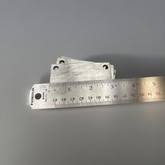 .125 1/8” Aluminum 3” X 2” / 1/4 Holes (3) Pack 6061 Mounting Brackets Fasteners