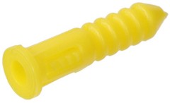 Hillman 370326 Ribbed Plastic Anchor, 4-6-8 X 100 count (Pack of 1), Yellow