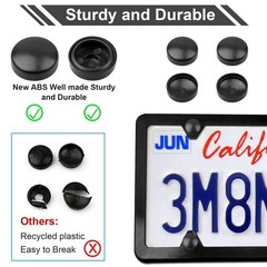License Plate Screws Kits, Stainless Steel Anti Theft Mounting M6, Silver