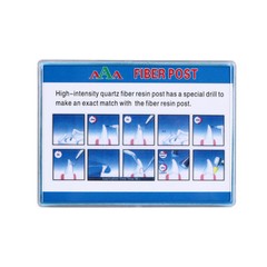 AAA Dental Endo Fiber Posts Resin High-intensity Screw Thread Glass & 4 Drills