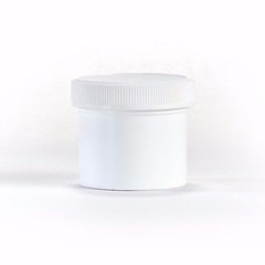 2 oz Wide Mouth White Round Plastic Jars with Lids (20 pack)