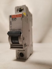 Merlin Gerin D2A cat no. 24501, Multi 9, C60, 2A, 1 pole, 277VAC