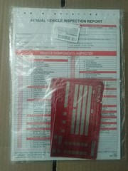 10 PACKS! Annual Vehicle Inspection Report With Red Aluminum, FMCSA