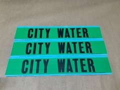 Lot Of 3 Brady Green City Water Marker 2.25″ x 14″ #21F121CI