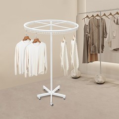 Round Clothing Rack Clothing Display Rack Floor-standing Garment Hanging Rack