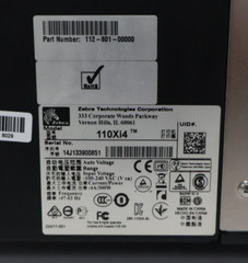 Zebra 110XI4 112-801-00000 Thermal Transfer Barcode Label Printer w/Power Cable