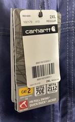 Carhartt 102179 FR Full Swing Quick Duck Jacket Navy 2XL NWT World Energy