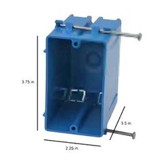 1-Gang 22 cu. in. New Work Electrical PVC Electrical Outlet Box