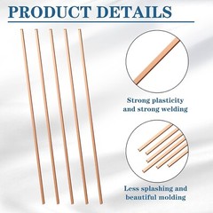 40 Sticks Brazing Rods AWS Bcup-5 15% Silver Solder Phos Copper Brazing Alloys