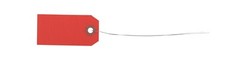 100 Red Tags with Wire 3 1/4 x 1 5/8″ Size 2 Inventory Price Hang Prewired Tag