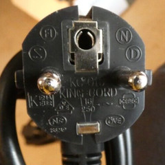 Set of 3 – New King Kord Power Cables 6′ Length 16A 250V~ Model KC-015