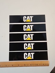 Five AUTHENTIC CATERPILLAR TRACTOR DECALS 6.5”x1.5” NOS NEW Neeg2001
