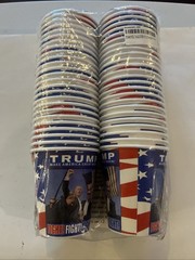 Trump Design Disposable Paper Coffee Cups (10 OZ, 50 Count) For Hot Or Cold