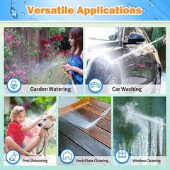 Full Size Garden Hose Nozzle 2 Pack, High Pressure Pistol Grip Water Nozzle Spra