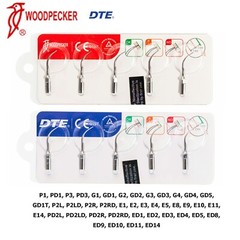 5PCS Original Woodpecker/DTE UDS-P/E Ultrasonic Scaler Tips Set Scaling Perio