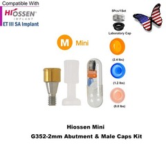 US Locator Overdenture Abutment & Male Cap Inserts Kit for Hiossen R/M Platform