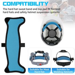 12 Pcs Hard Hat Sweatbands | Washable 3-Layer Liner for Safety Helmets, Cooling
