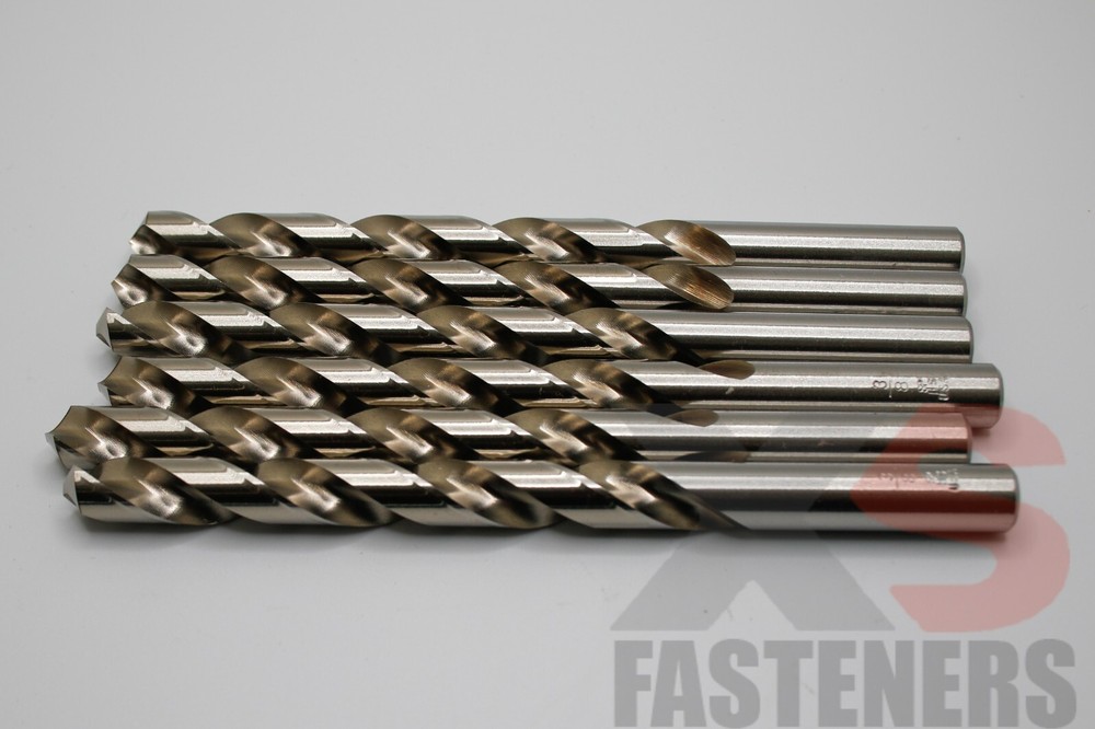 3/8″ Drill Bit Set HHS Twist Jobber Length 118° Point, Bright Finish USA, QTY 24