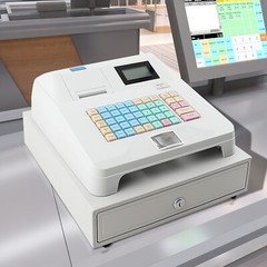 Cash Register LED Display Electronic POS System, Thermal Digital Cash Register