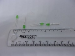 10Pc Pack Lot 3mm Round 2 Pins LED Light Emitting Diodes Bulbs DIY Project GREEN