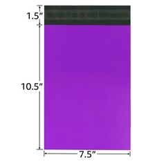 UOFFICE 100 Purple Poly Mailers 7.5″x10.5″ Lightweight Shipping Envelopes