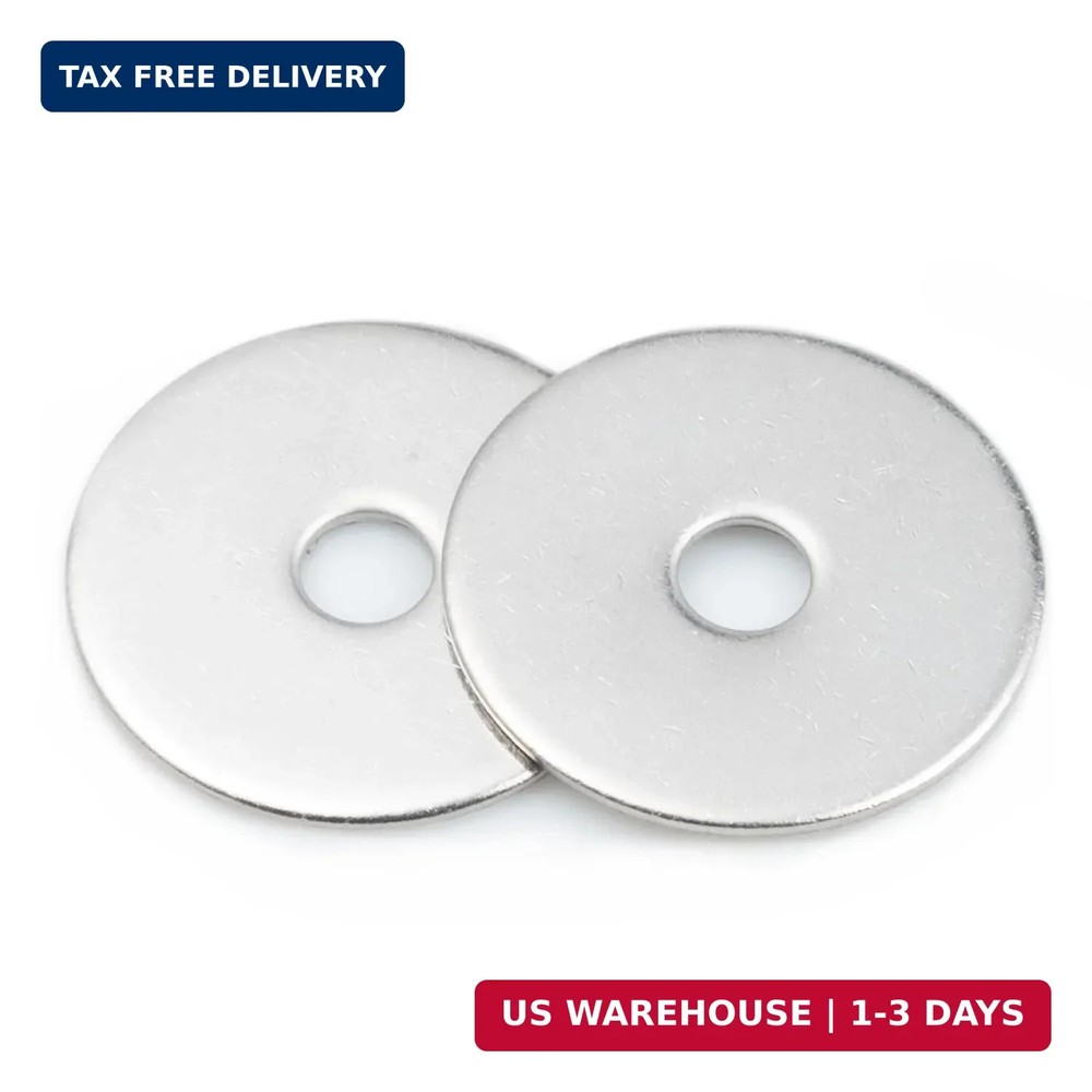 1/4 x 1-1/4″ Fender Washers,Stainless Steel Flat Washers,Made of 304 (18-8),40Pc