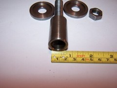Motor Arbor 3 1/2” Length, 1 7/8″ Treads, 1/2″x 20TPI Threads, Adapter, #P453