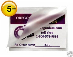 Hot Laminating Pouches 3-1/2 x 5-1/2 File Card size [pack of 100] 5 Mil Clear