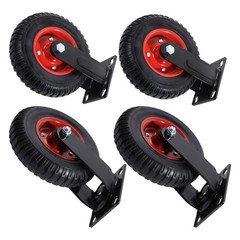 4 Pack Heavy Duty Swivel Caster Wheels 8 Inch 2 Swivel And 2 Fixed 2070Lbs