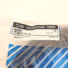 SMC TIUB07B-33 Polyurethane Tubing 1/4″ O.D. 100Ft Roll, 0.8MPa Max, Black