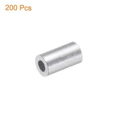 200Pcs Crimping Loop Sleeves for 1/32″ Wire Rope Round Wire Rope Sleeve