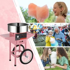 ROVSUN Commercial Cotton Candy Machine with Cart Sugar Floss Maker 950W Party