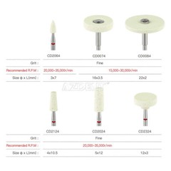 Dental Lab Ceramic Diamond Stone Grinder Zirconia Porcelain Polisher Burs HP/RA