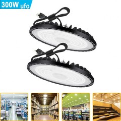 2Pack 300W Led UFO High Bay Light Commercial Industrial Warehouse Led Shop Light