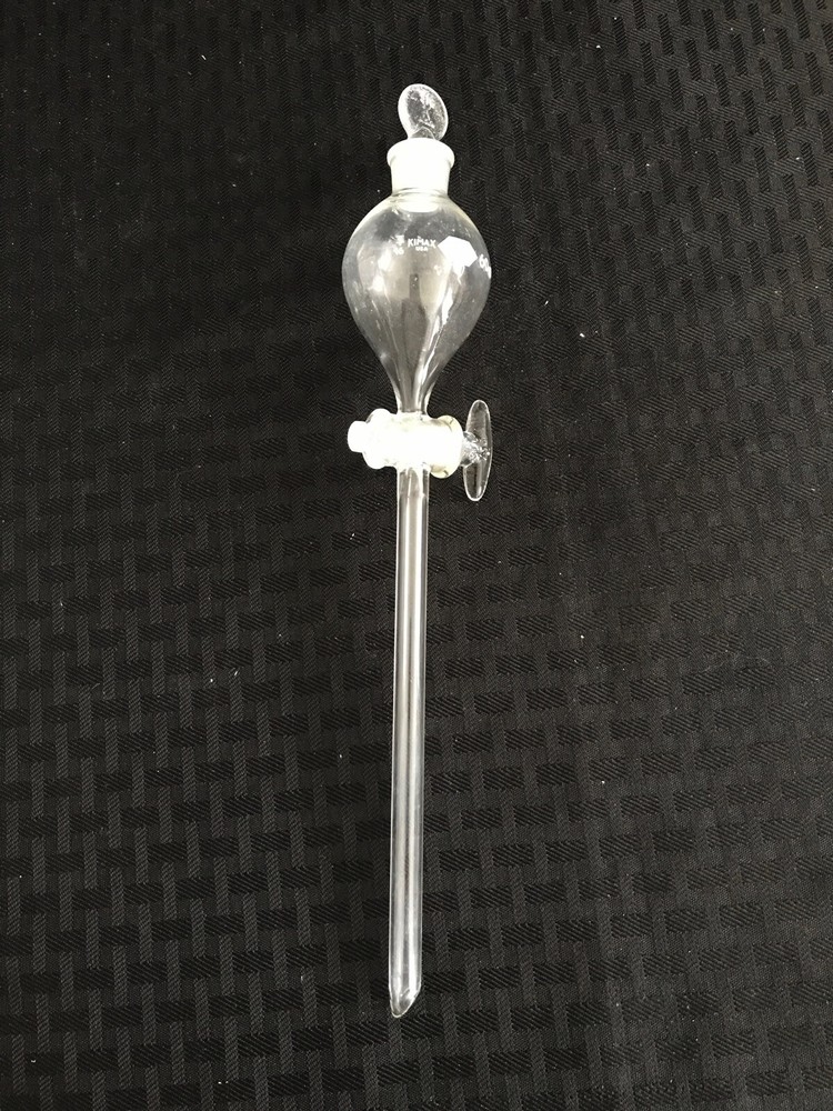 KIMAX Glass 60mL Globe Separatory Funnel w/ 2mm Glass Stopcock #16 Stpr
