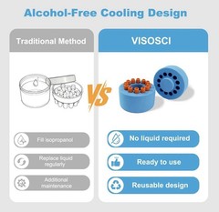 Cooling Container for 12×2ml Vials, Alcohol-Free Foam Box with Solid Core