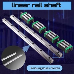 2PCS HGR20 Linear Guide Rail 200-2200mm+4PCS HGH20CA Slide Blocks CNC DIY