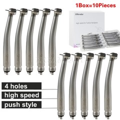 10 x US Ship Denshine 4 Hole Dental LED High Speed Handpiece E-generator Turbine