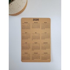 Double Sided Year At A Glance Cardstock Calendar With 2 Years 4″ x 6″