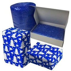 UOFFICE Small Bubble Blue Wrap – 60′ x 12″ Wide perforated every 12″