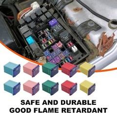 10 PCS Low Profile Square Car Fuses, 20A 30A 40A 50A 60A Micro Cart Color: Low