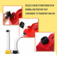 Gas Can Spout Replacement Improved Design Flexible Pour Nozzle Kit Yellow