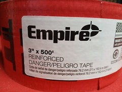 Empire Level 76-0604 500’x3″ Reinforced Construction Grade DANGER/PELIGRO – Tape