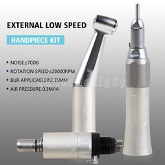 Dental Low Speed Handpiece /Kit Contra Angle Straight Air Motor 2/4Hole YX23