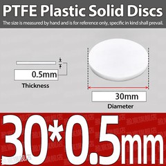 PTFE Plastic Solid Discs Flat Round Pad Sealed Cushioning Diameter 5mm-150mm Dia
