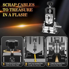 Manual Electric Wire Stripping Machine Cable Stripper Crank Scrap Copper Cutter